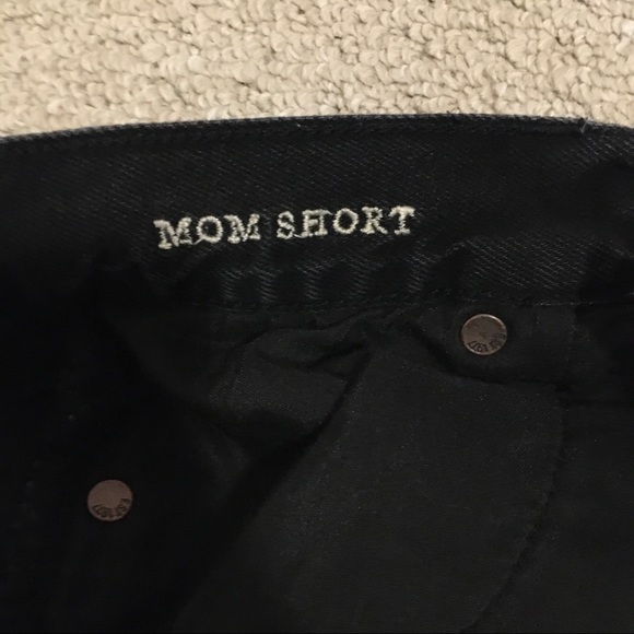 American Eagle Black Distressed Denim Mom Shorts - Picture 4 of 4